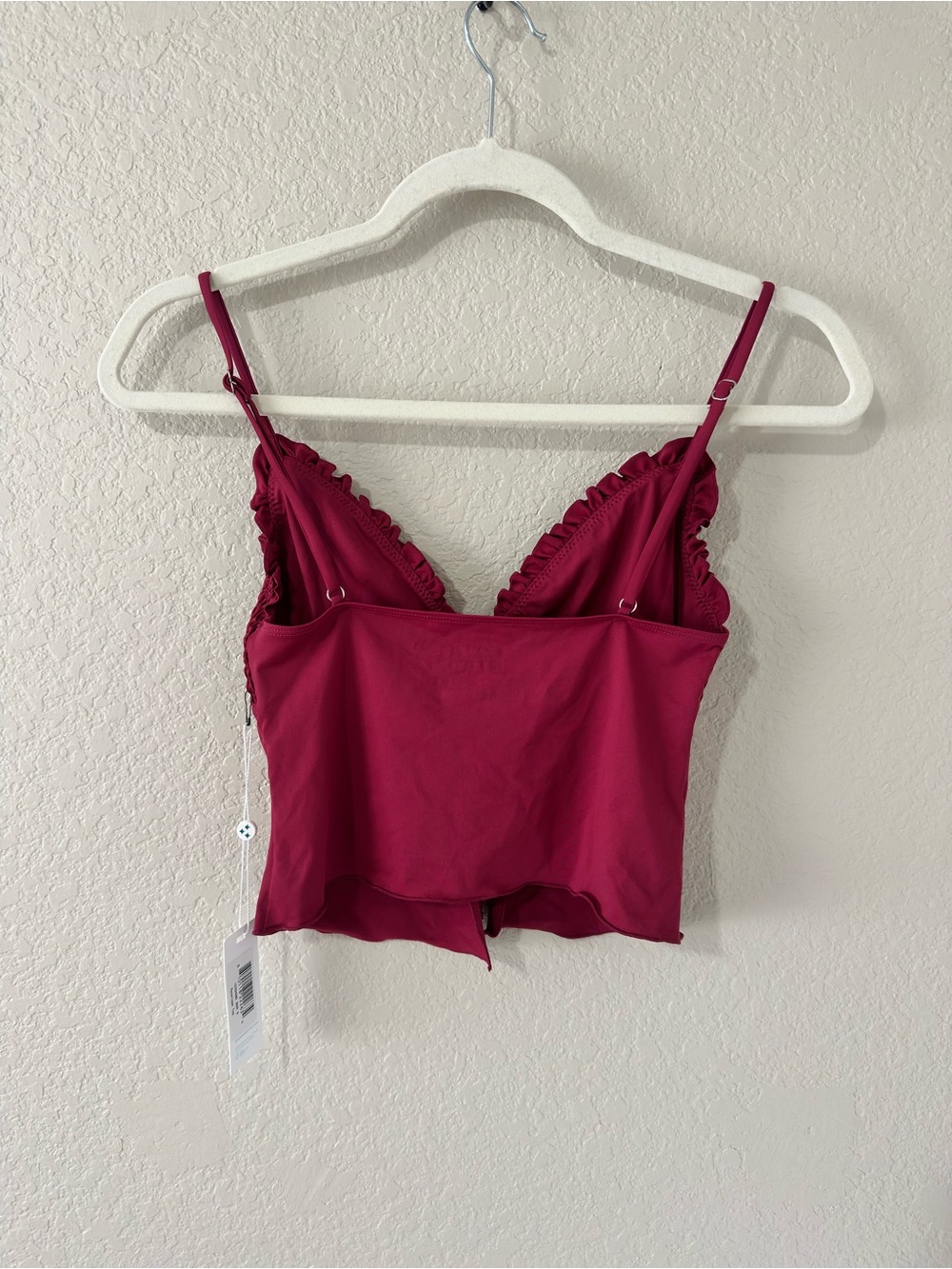 frankie’s bikinis penelope ruffle tie open front tankini bikini - Picture 4 of 6